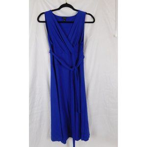 Talbots Sleeveless Corn Flower Royal Blue Dress Medium